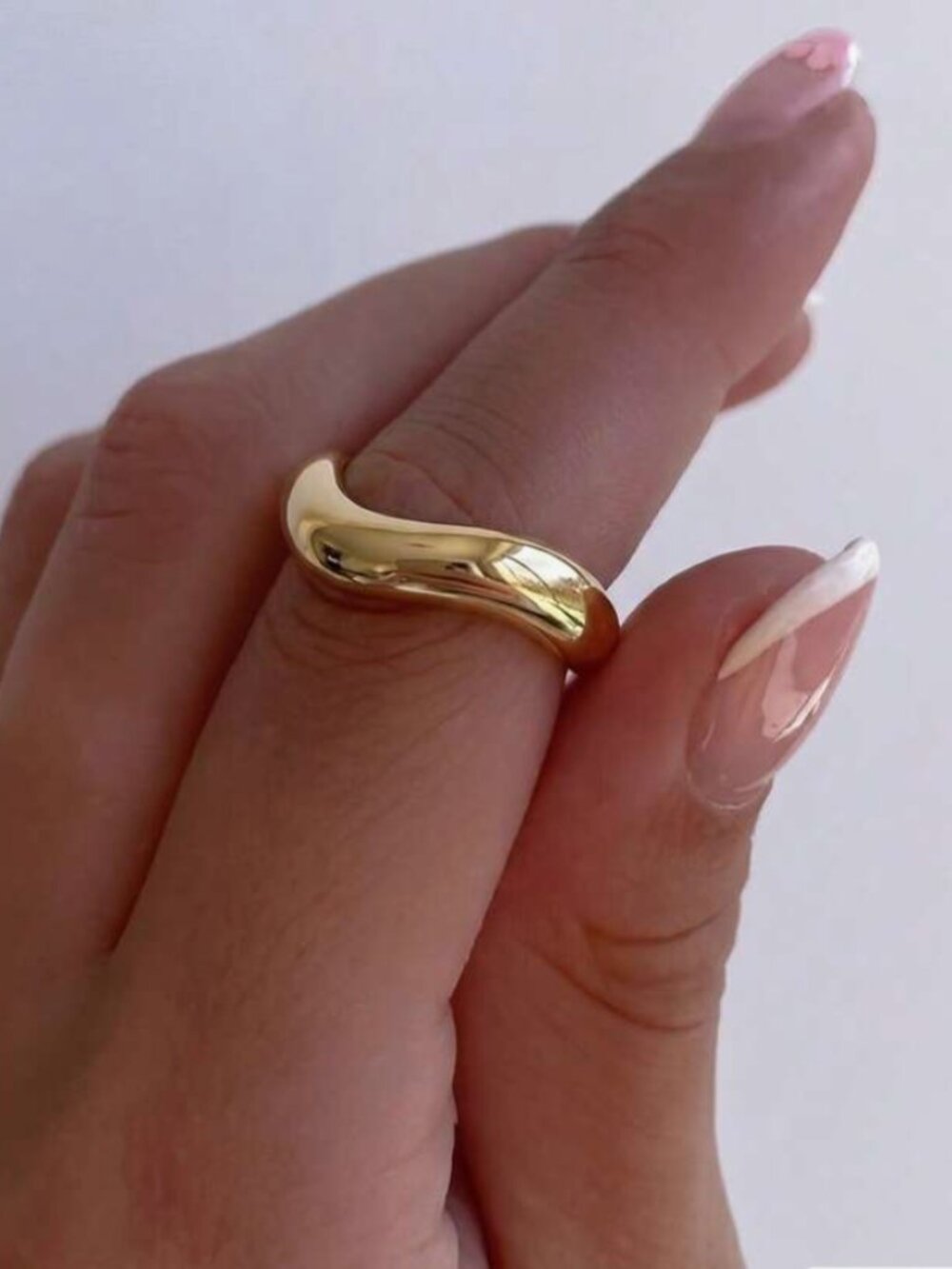 925 Sterling Silver Smooth Curved Ring